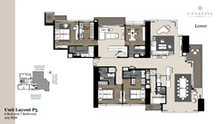 Canapaya Residences 6 bedroom duplex condo for sale bareshell