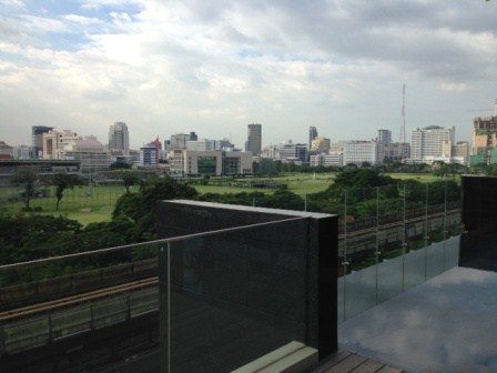 View from the common area over the Royal Bangkok Sports Club, Ratchadamri